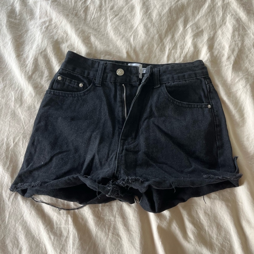 Princess Polly black jean shorts